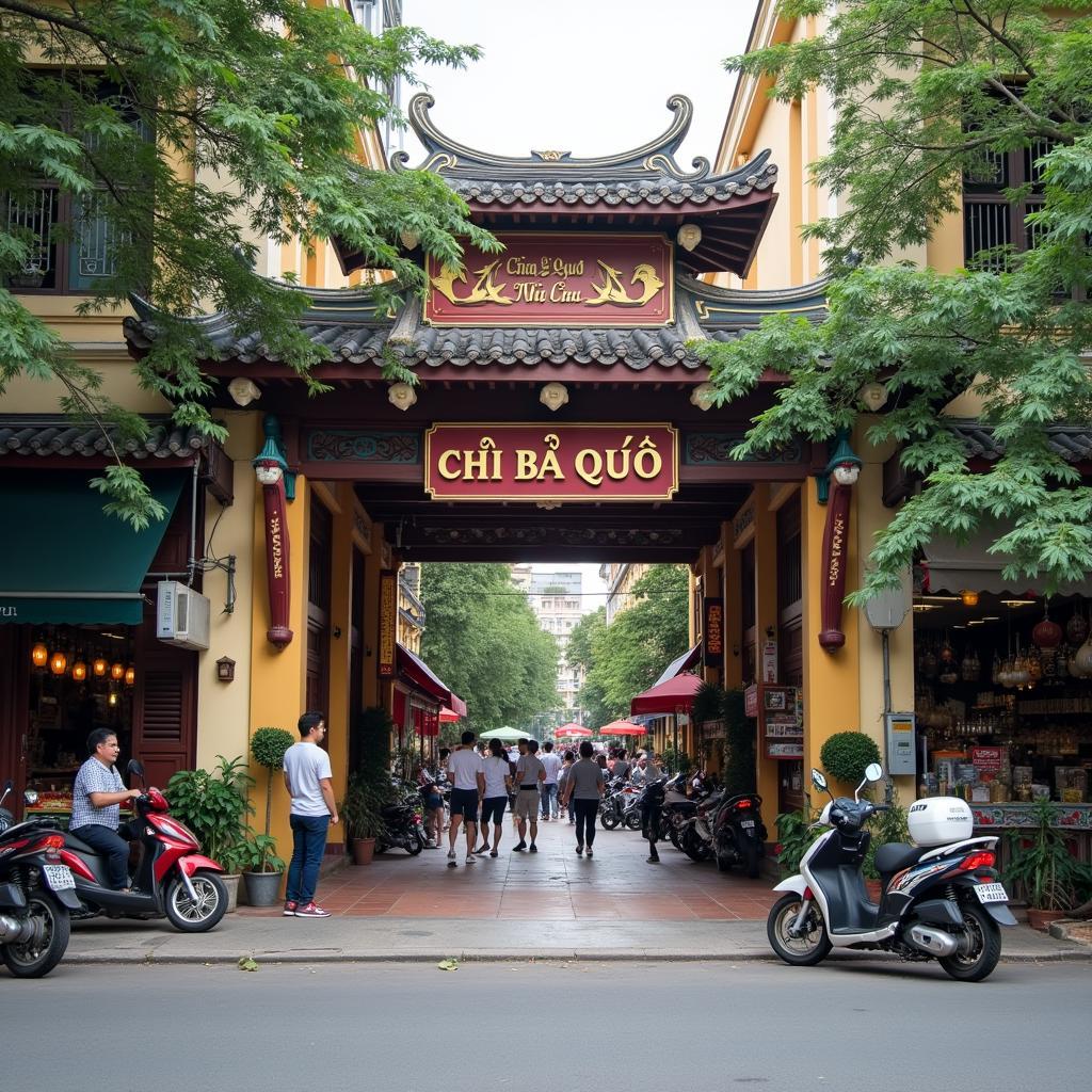 Hình ảnh cổng Chợ Bà Quẹo trên đường Trường Chinh, P. 13, Tân Bình